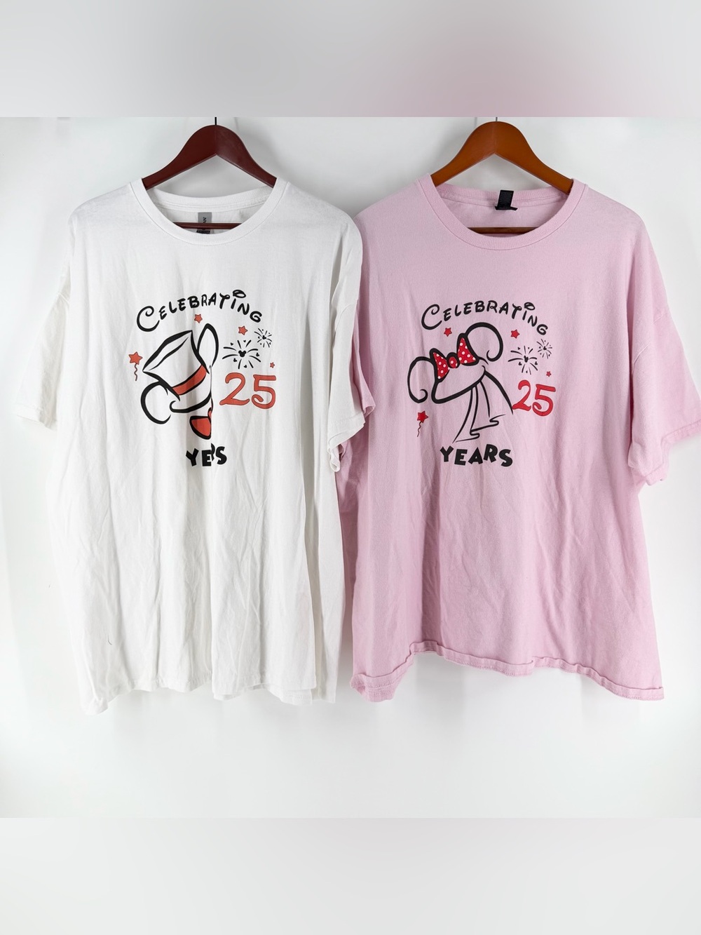 Disney Parks 25th‎ Wedding Anniversary Shirts Matching Set 3XL Mickey Minnie